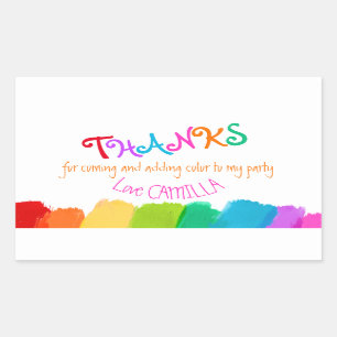 Obrigados para os adesivos de pintura de festas de