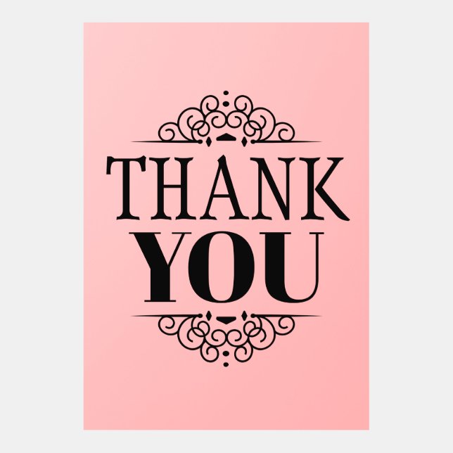 Obrigados simples com ornamentos Design (Frente)