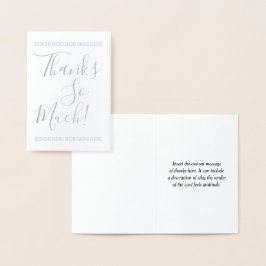 "Obrigados Tão Elegantes e Personalizados!" Cartão