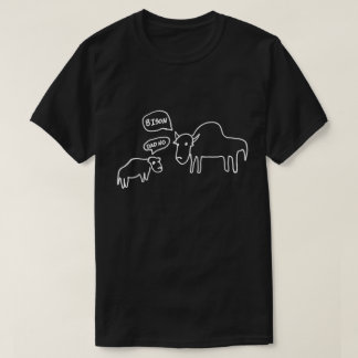 Obscuridade do t-shirt do bisonte
