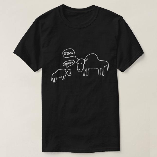 Obscuridade do t-shirt do bisonte (Frente do Design)
