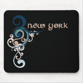 Obscuridade encaracolado azul de New York Mousepad