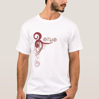 Obscuridade encaracolado cor-de-rosa do t-shirt de