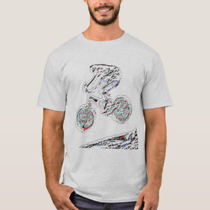 Obtenha a ar o t-shirt em declive do Mountain bike