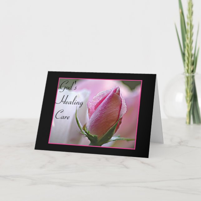 Obtenha a poço o cartão cor-de-rosa (Frente)