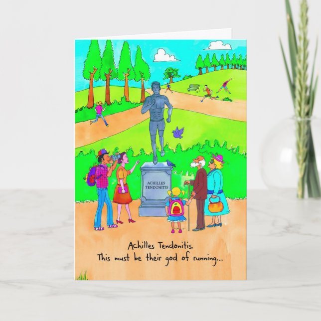 Obtenha o cartão bom para o corredor - Tendonitis (Frente)