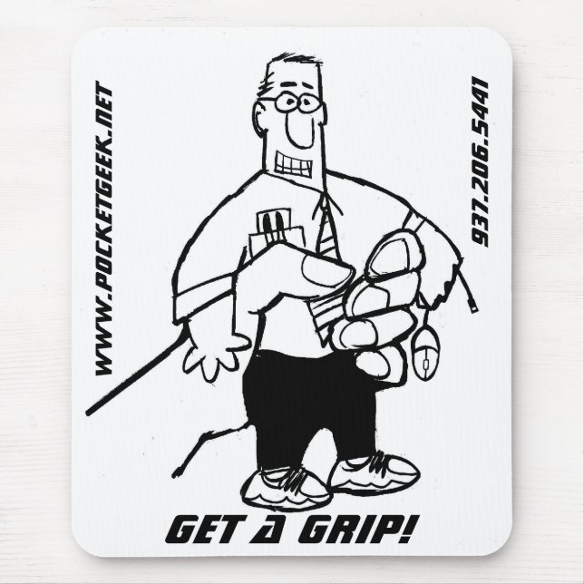 Obtenha seu geek no mousepad (Frente)