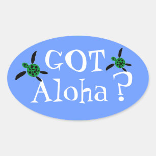 Obtido Aloha? Etiqueta oval