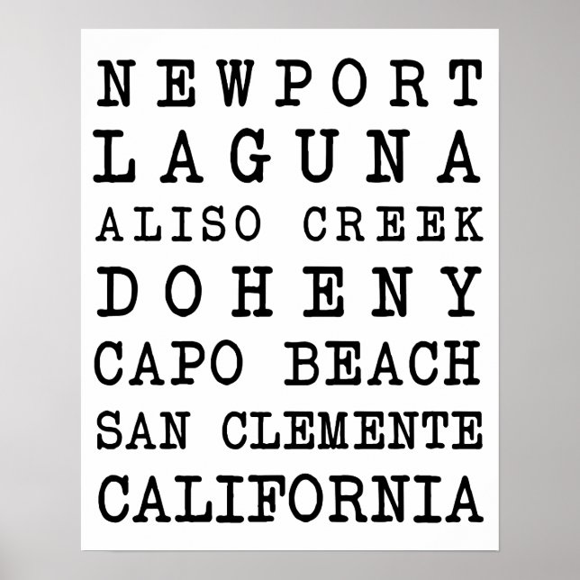 OC Beaches Poster (Frente)