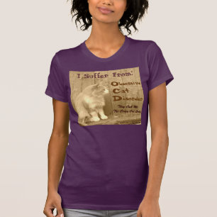 OCD: Camisa obsessiva da desordem do gato - ouro