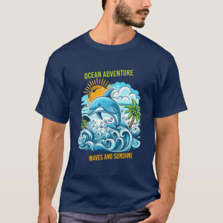 Ocean Adventure: Ondas e camisa sunshine design
