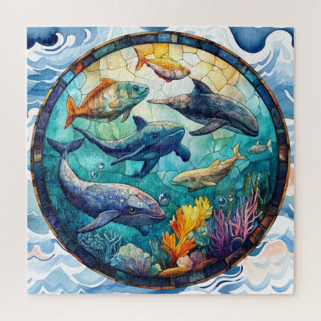 Ocean Animais Art Quebra-cabeça (Vertical)