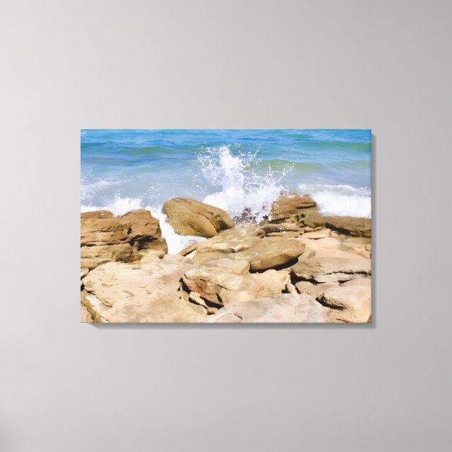 Ocean Canvas wall decor Rocky beach (Frente)