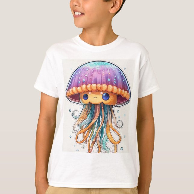 "Ocean Glow: Jellyfish T-Shirt Art" (Frente)