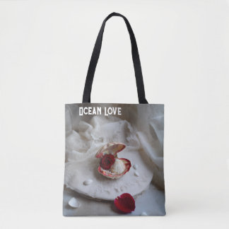 Ocean Love White Tote Bag – Seashell & Rose Costa