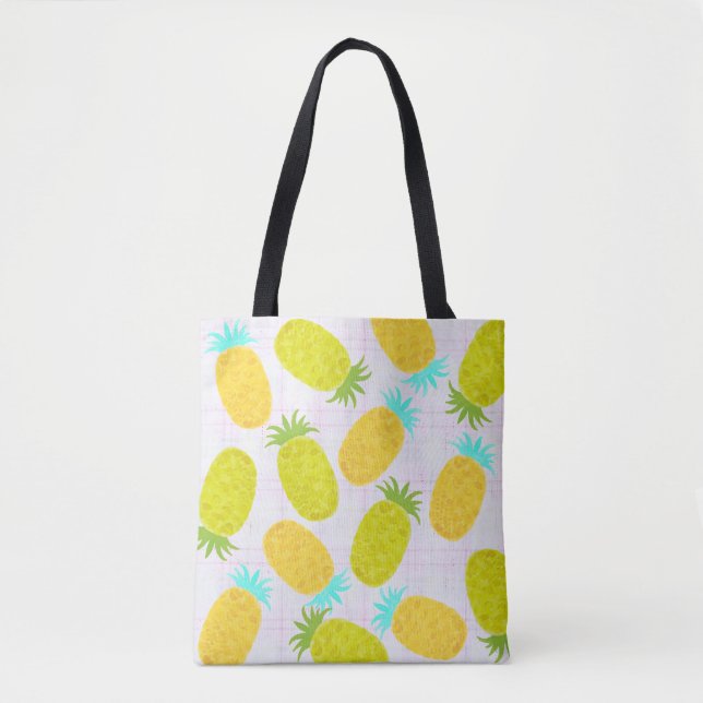 Ocean Pineapples Farmhouse Pattern Tote Bag (Frente)