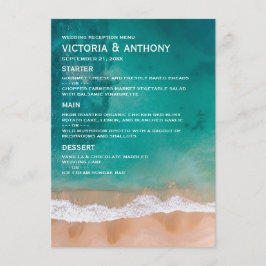 Ocean Wave, Menu Beach Weding