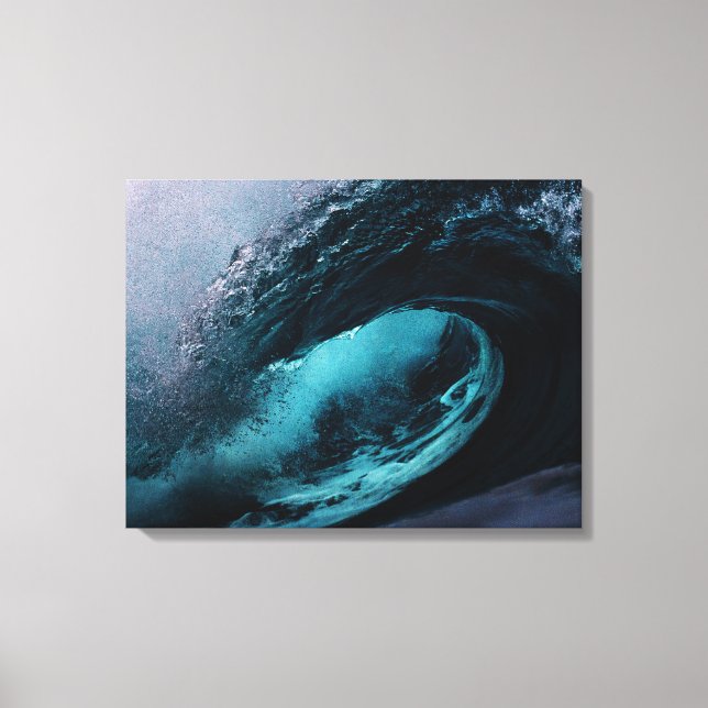 Ocean waves stretched canvas print (Frente)