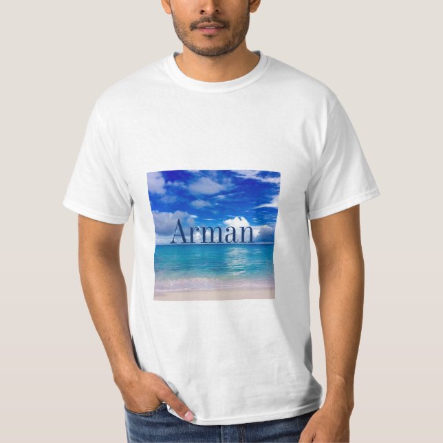 Oceano Azul e Céu | Alcance | T Camisa (Frente)
