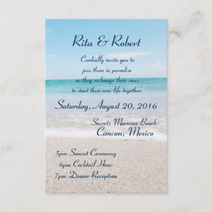 Oceano mim convite do casamento do destino