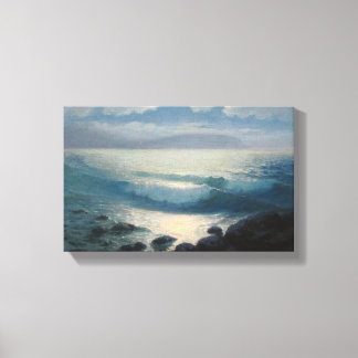 Oceano, pintura de canvas rochosa.