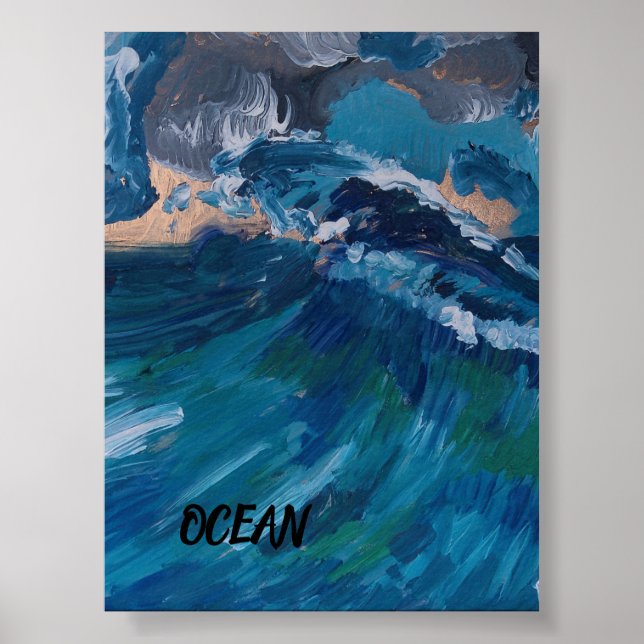 OCEANO POSTER DO ARTISTA PAULA REILLY. (Frente)