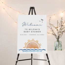 OCEANSIDE Beach Ocean Sunset Chá de fraldas Welcom