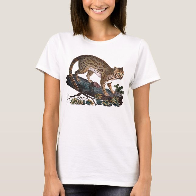 Ocelot - t-shirt selvagem do gato (Frente)