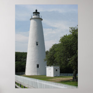 Ocracoke, impressão do farol de North Carolina