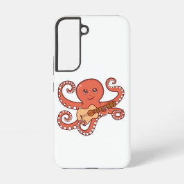 Octopus Adorável Jogando Cartografia de Violão Acú