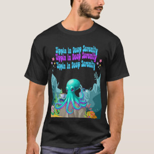 Octopus Café Lover - Coastal Morning T-shirt Des