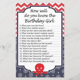 Octopus Como você conhece bem a aniversariante