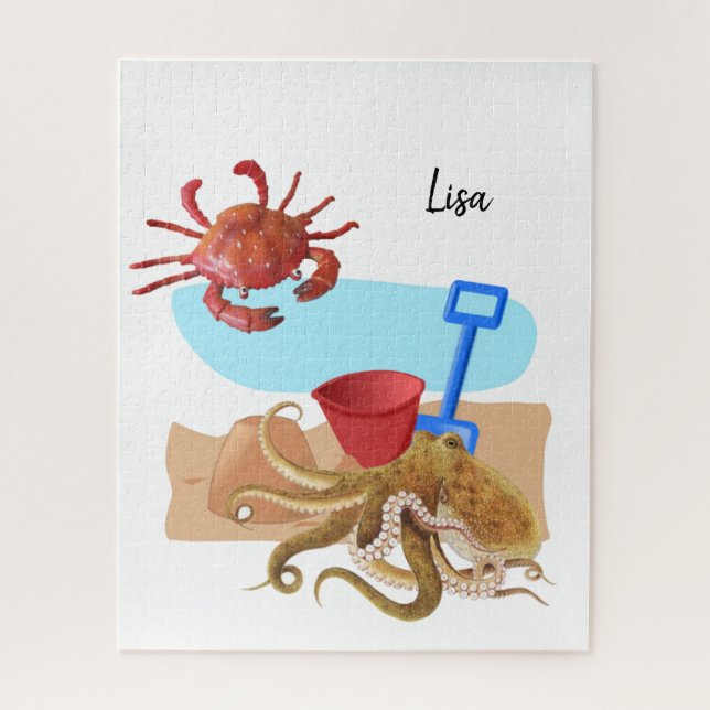 Octopus de caranguejo quebra-cabeça (Vertical)