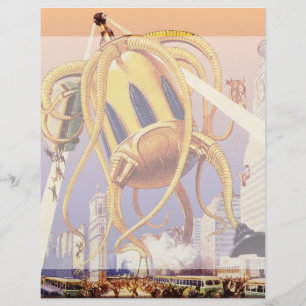 Octopus de invasão da Alienígena de ficção científ