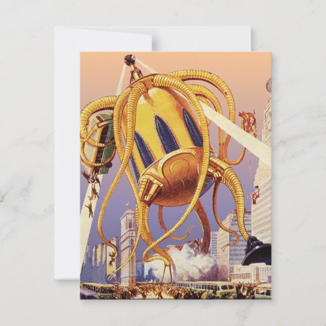 Octopus de invasão da Alienígena de ficção científ (Frente)