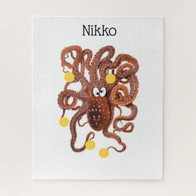 Octopus de laranjas quebra-cabeça (Vertical)