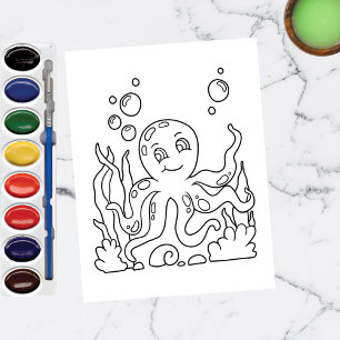 Octopus do Color Me   Cartões de Atividade para C