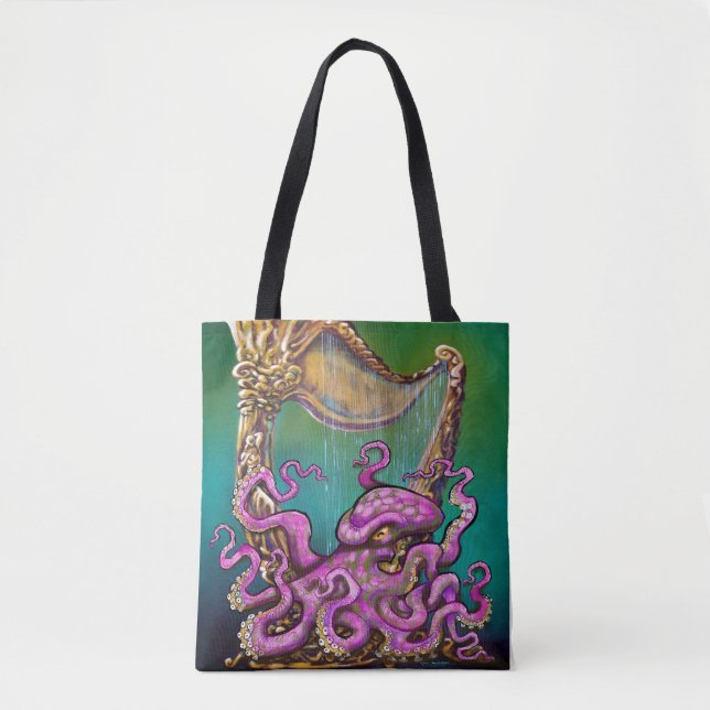 Octopus Harp Tote Bag (Frente)