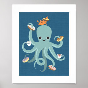Octopus Poster Impressão