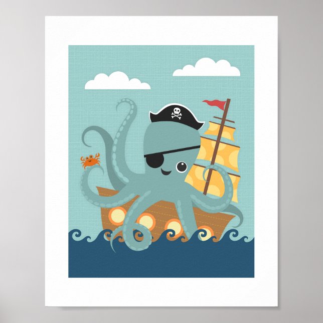 Octopus Poster Impressão (Frente)