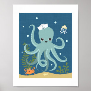 Octopus Poster Impressão
