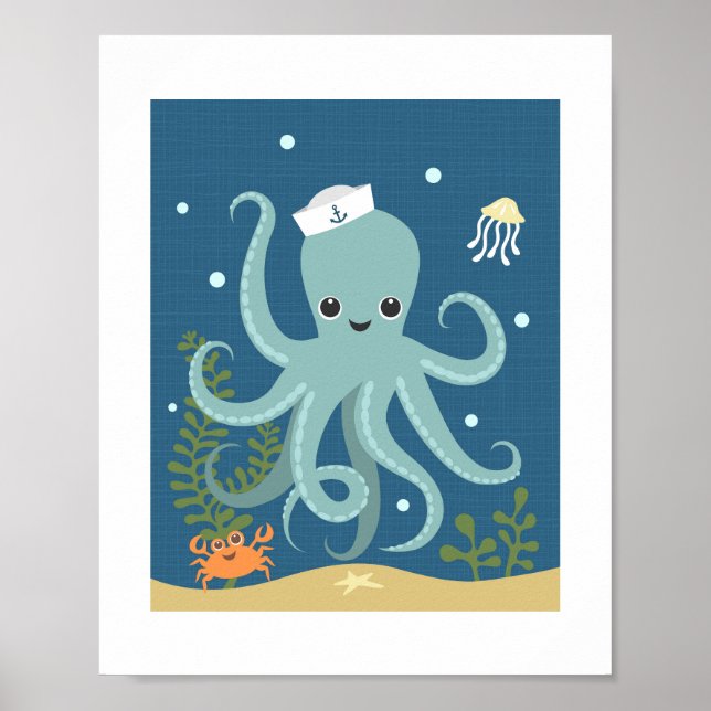 Octopus Poster Impressão (Frente)