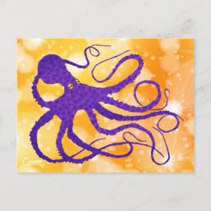 Octopus roxo - Cartão postal
