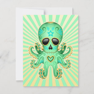 Octopus Zombie - Crânio de Açúcar Gelado - Verde