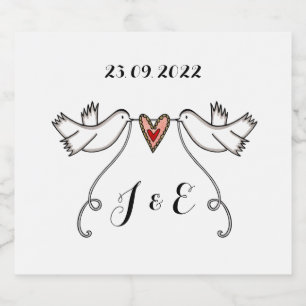 Óculos Brancos Personalizados Rótulos De Garrafa