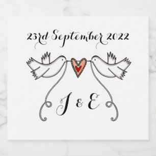 Óculos Brancos Personalizados Rótulos De Garrafa