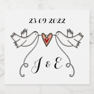 Óculos Brancos Personalizados Rótulos De Garrafa