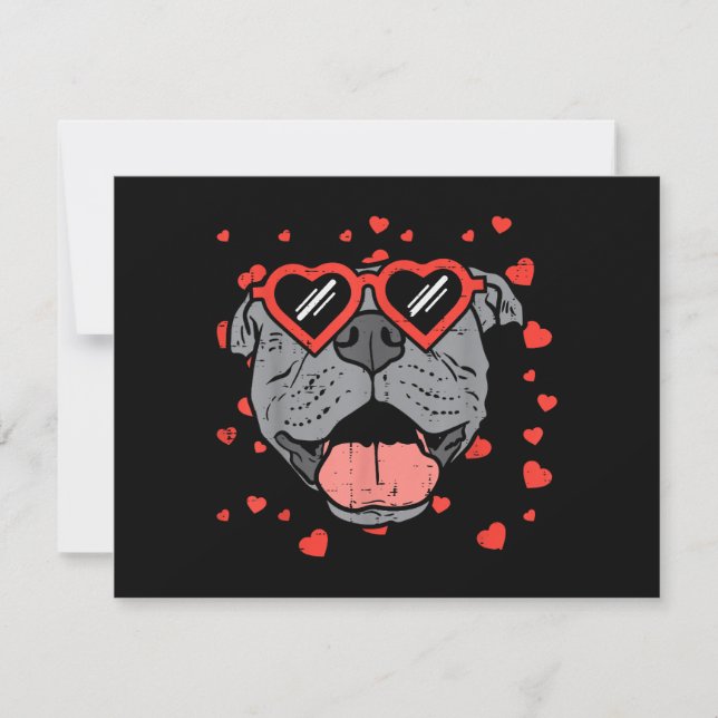 Óculos Cardíacos Com Face Pitbull Dia de os namora (Frente)