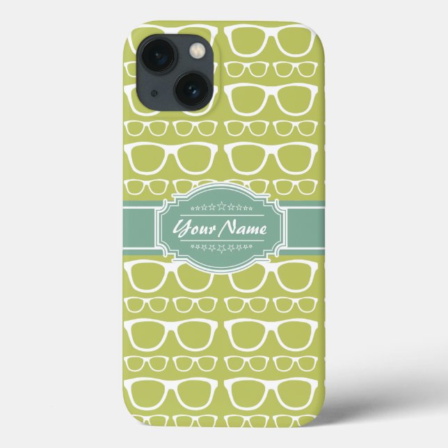 Óculos de Geek Verde Personalizados (Verso)
