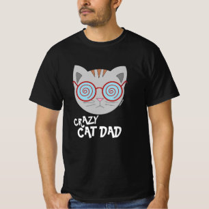 Óculos de Pai de Gato Maluco Camiseta Gato Preto